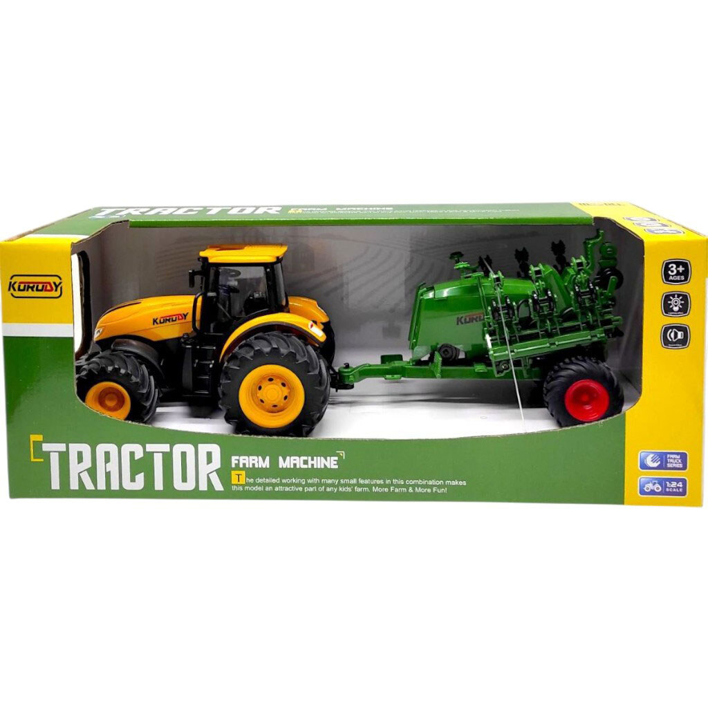 Трактор с прицепом инерционный, в коробке 42x17,5x16,3 см, Mic - № 1 Трактор с прицепом инерционный, в коробке 42x17,5x16,3 см, Mic - № 1
