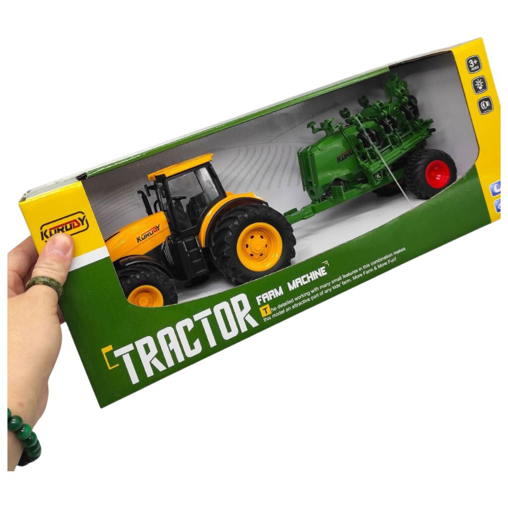 Трактор с прицепом инерционный, в коробке 42x17,5x16,3 см, Mic - № 2 Трактор с прицепом инерционный, в коробке 42x17,5x16,3 см, Mic - № 2