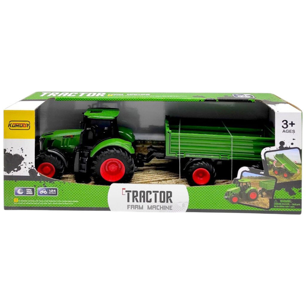Трактор с прицепом инерционный, в коробке 45x14x16,5 см, Mic - № 1 Трактор с прицепом инерционный, в коробке 45x14x16,5 см, Mic - № 1