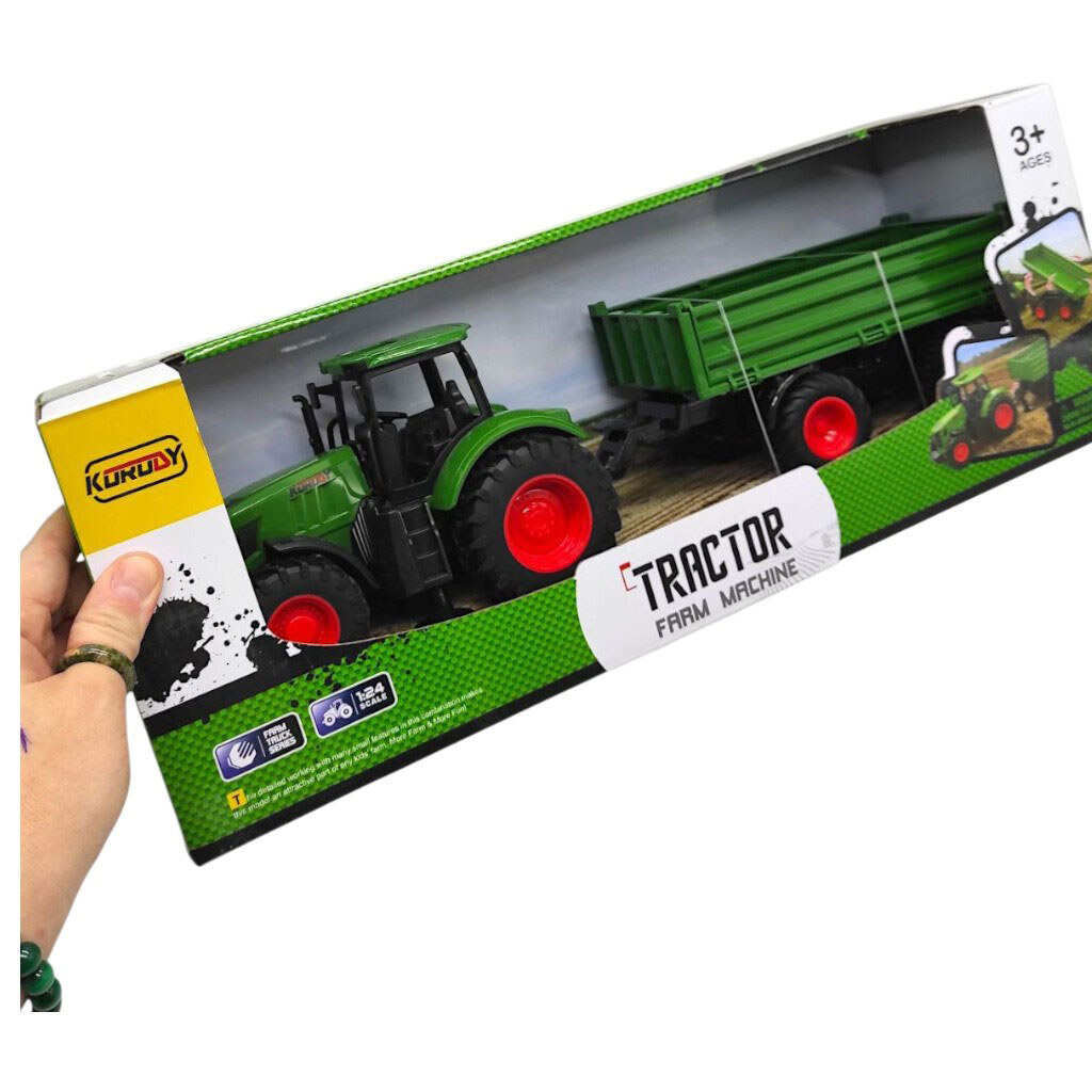 Трактор с прицепом инерционный, в коробке 45x14x16,5 см, Mic - № 2 Трактор с прицепом инерционный, в коробке 45x14x16,5 см, Mic - № 2