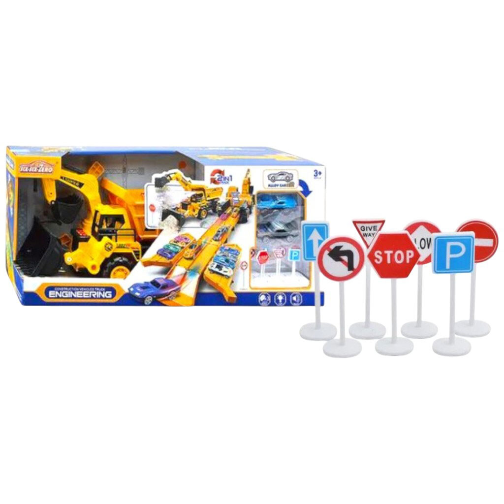 Екскаватор-паркінг з метал.машинками, 2шт., та аксес., батар., муз., світло, кор. 49,6x17x21,5 см, Six-Six-Zero - № 2 Екскаватор-паркінг з метал.машинками, 2шт., та аксес., батар., муз., світло, кор. 49,6x17x21,5 см, Six-Six-Zero - № 2