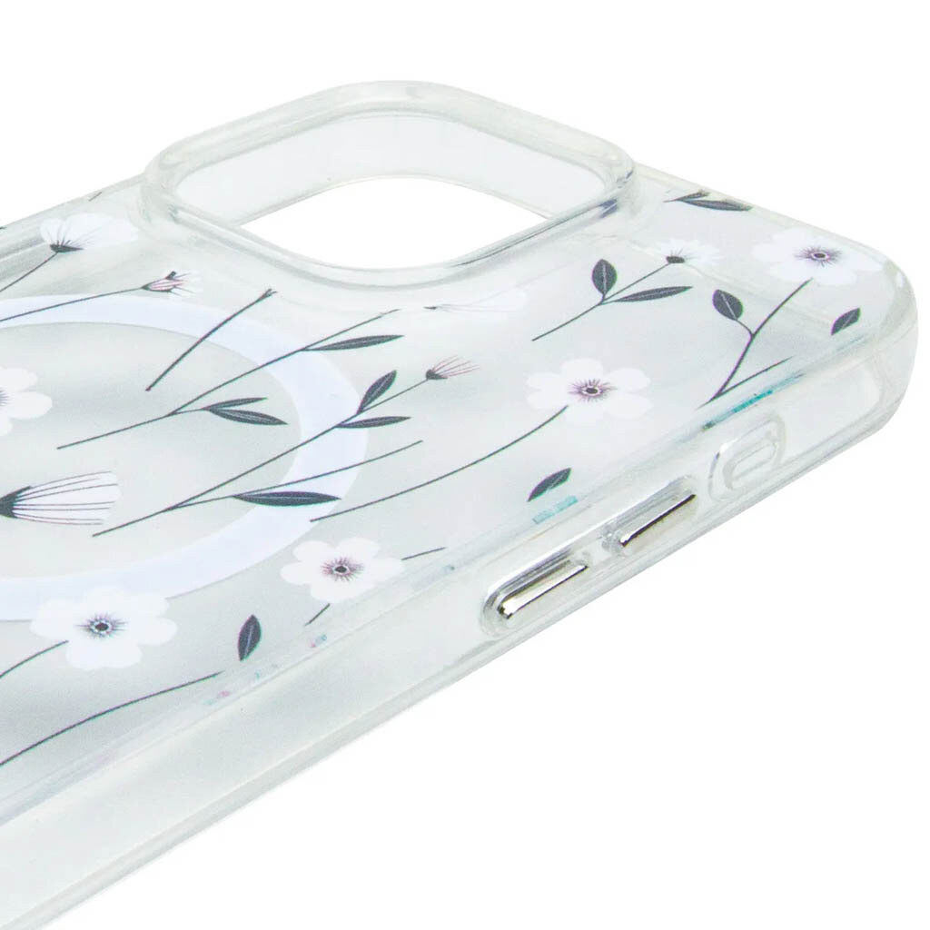 Чохол (накладка) Apple iPhone 16 Pro Max, Epik Clear Garden, Cherry Petal, MagSafe, Малюнок - № 4 Чохол (накладка) Apple iPhone 16 Pro Max, Epik Clear Garden, Cherry Petal, MagSafe, Малюнок - № 4