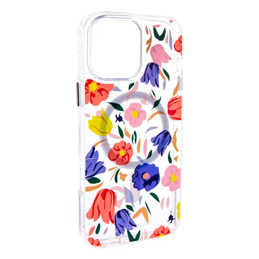 Чехол (накладка) Apple iPhone 17, Epik Clear Garden, MagSafe, Tropical Art, Рисунок - № 1 Чехол (накладка) Apple iPhone 17, Epik Clear Garden, MagSafe, Tropical Art, Рисунок - № 1