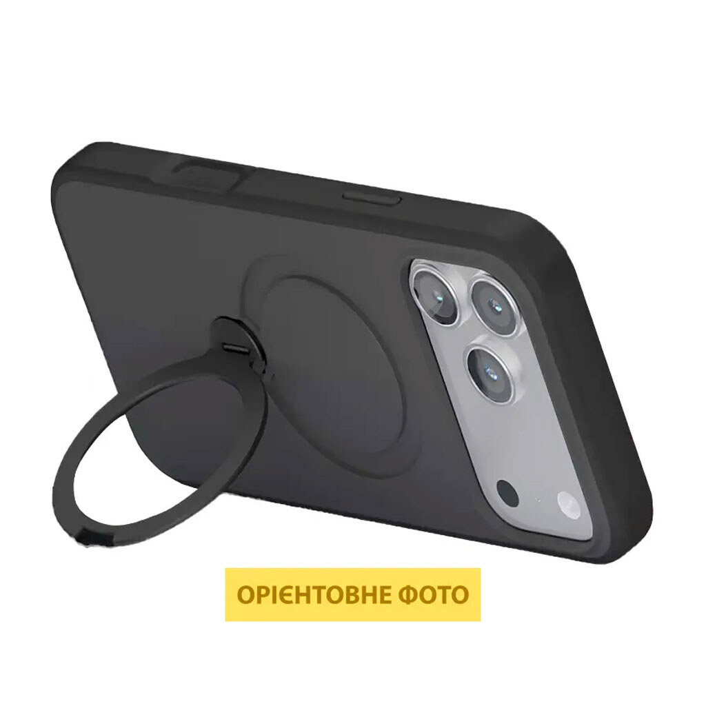 Чохол (накладка) Apple iPhone 17 Air, Epik Metal Buttons HQ Ring, MagSafe, Чорний - № 2 Чохол (накладка) Apple iPhone 17 Air, Epik Metal Buttons HQ Ring, MagSafe, Чорний - № 2