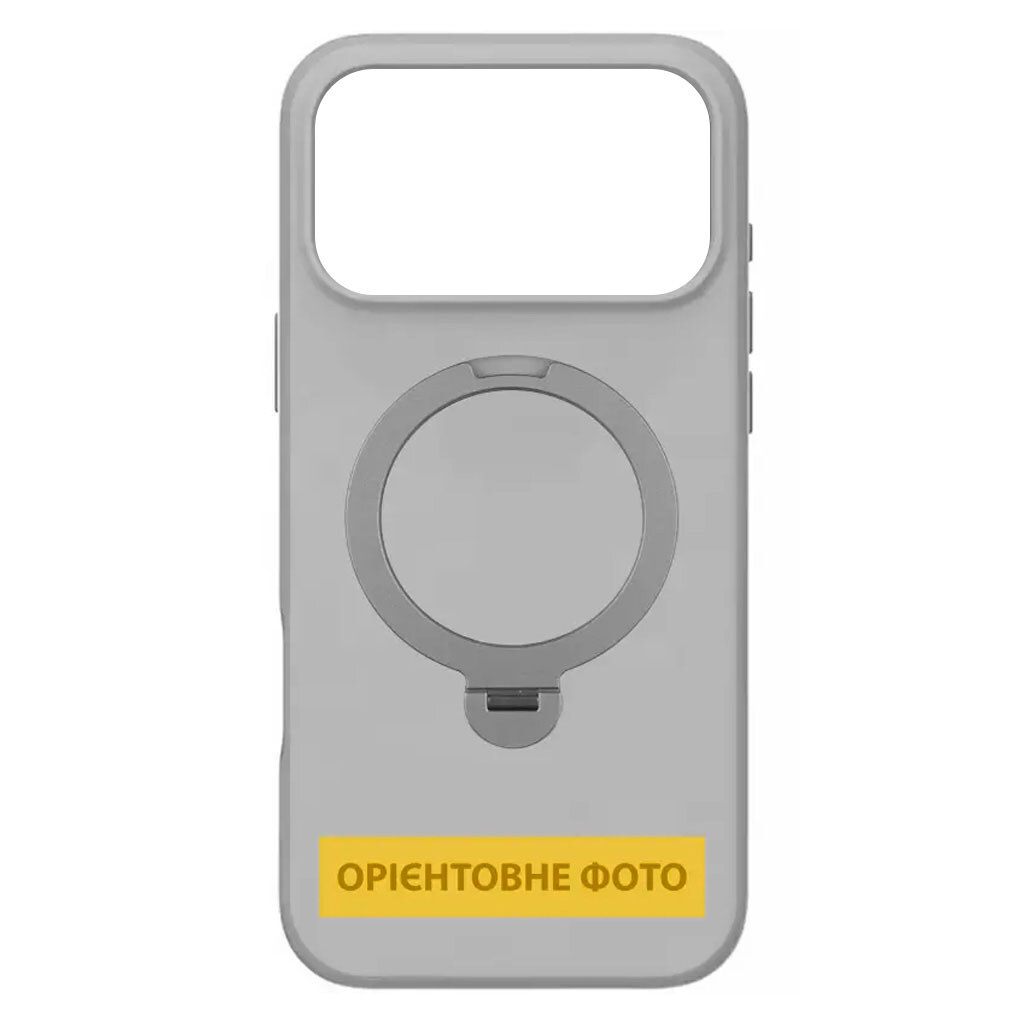 Чехол (накладка) Apple iPhone 17 Pro, Epik Metal Buttons HQ Ring, MagSafe, Серый - № 1 Чехол (накладка) Apple iPhone 17 Pro, Epik Metal Buttons HQ Ring, MagSafe, Серый - № 1