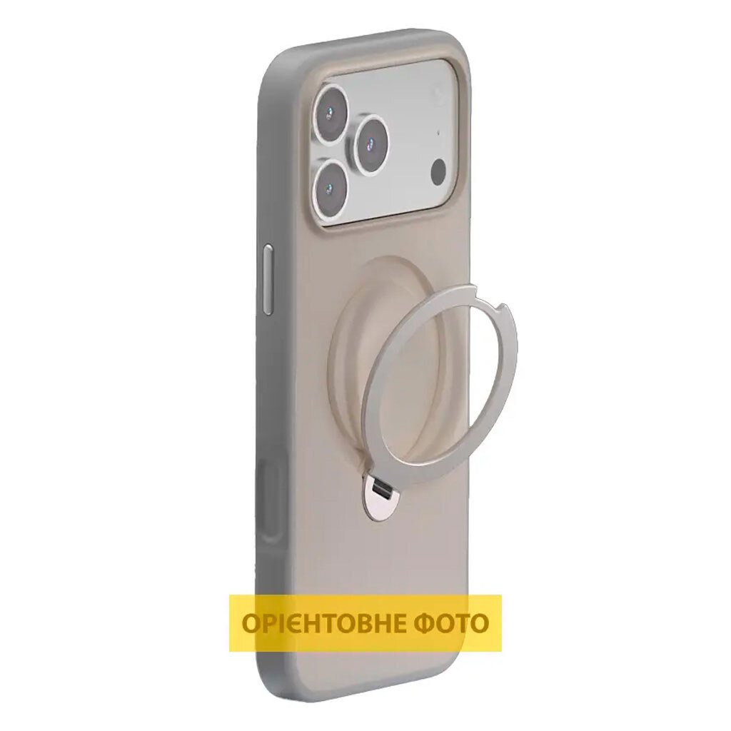 Чехол (накладка) Apple iPhone 17 Pro, Epik Metal Buttons HQ Ring, MagSafe, Серый - № 2 Чехол (накладка) Apple iPhone 17 Pro, Epik Metal Buttons HQ Ring, MagSafe, Серый - № 2