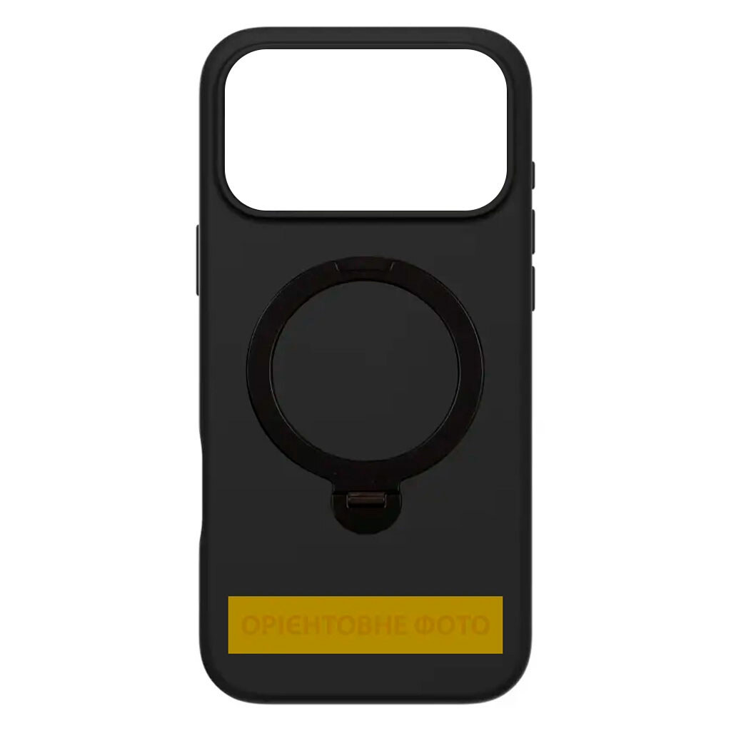 Чохол (накладка) Apple iPhone 17 Pro Max, Epik Metal Buttons HQ Ring, MagSafe, Чорний - № 1 Чохол (накладка) Apple iPhone 17 Pro Max, Epik Metal Buttons HQ Ring, MagSafe, Чорний - № 1