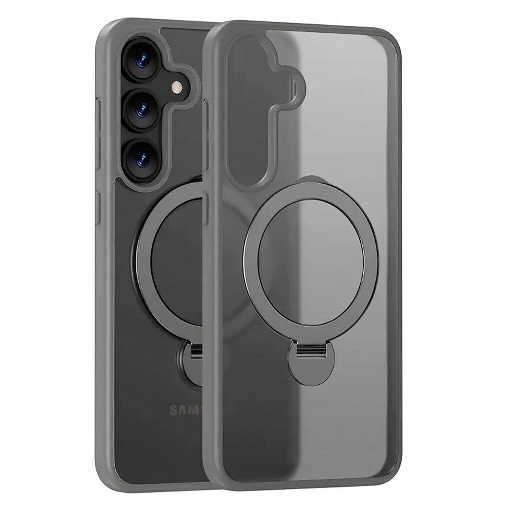 Чохол (накладка) Samsung Galaxy S25 Ultra, Epik Metal Buttons HQ Ring, MagSafe, Сірий - № 1 Чохол (накладка) Samsung Galaxy S25 Ultra, Epik Metal Buttons HQ Ring, MagSafe, Сірий - № 1