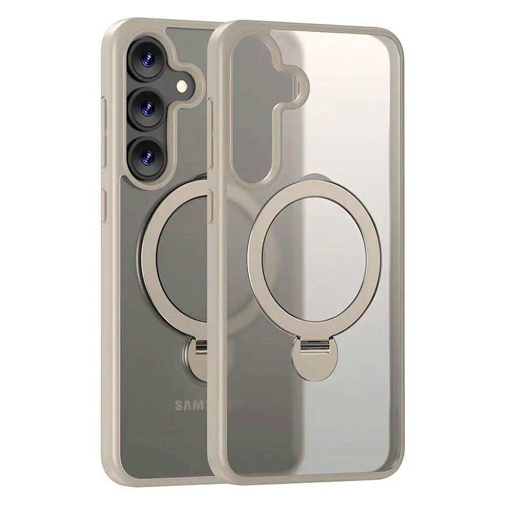 Чехол (накладка) Samsung Galaxy S25 Plus, Epik Metal Buttons HQ Ring, MagSafe, Light Grey, Серый - № 1 Чехол (накладка) Samsung Galaxy S25 Plus, Epik Metal Buttons HQ Ring, MagSafe, Light Grey, Серый - № 1