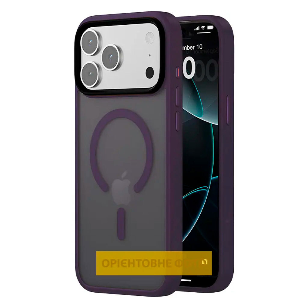 Чохол (накладка) Apple iPhone 17, Epik Metal Buttons Colorful, MagSafe, Фіолетовий - № 1 Чохол (накладка) Apple iPhone 17, Epik Metal Buttons Colorful, MagSafe, Фіолетовий - № 1