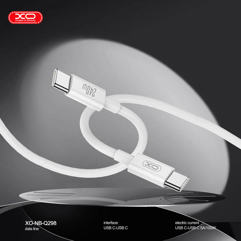 USB кабель XO NB-Q298, Type-C, 1.0 м., Белый - № 5 USB кабель XO NB-Q298, Type-C, 1.0 м., Белый - № 5