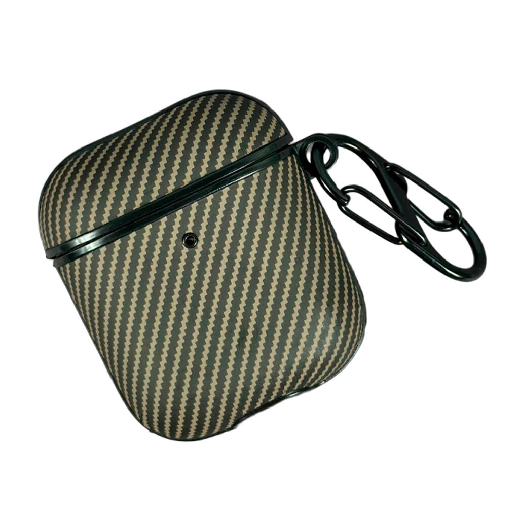 Чехол (накладка) Apple AirPods / AirPods 2, Carbon, Коричневый - № 1 Чехол (накладка) Apple AirPods / AirPods 2, Carbon, Коричневый - № 1