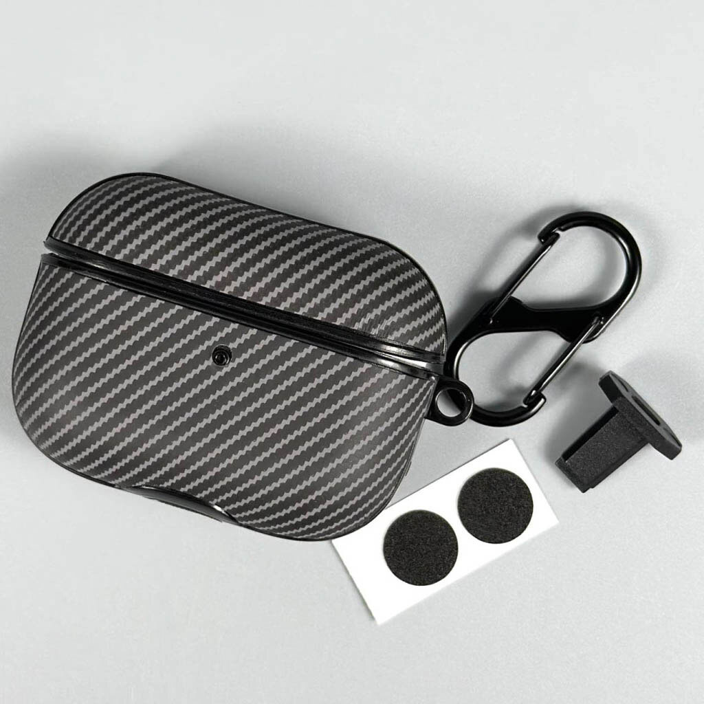 Чохол (накладка) Apple AirPods 4, Carbon, Сірий - № 4 Чохол (накладка) Apple AirPods 4, Carbon, Сірий - № 4
