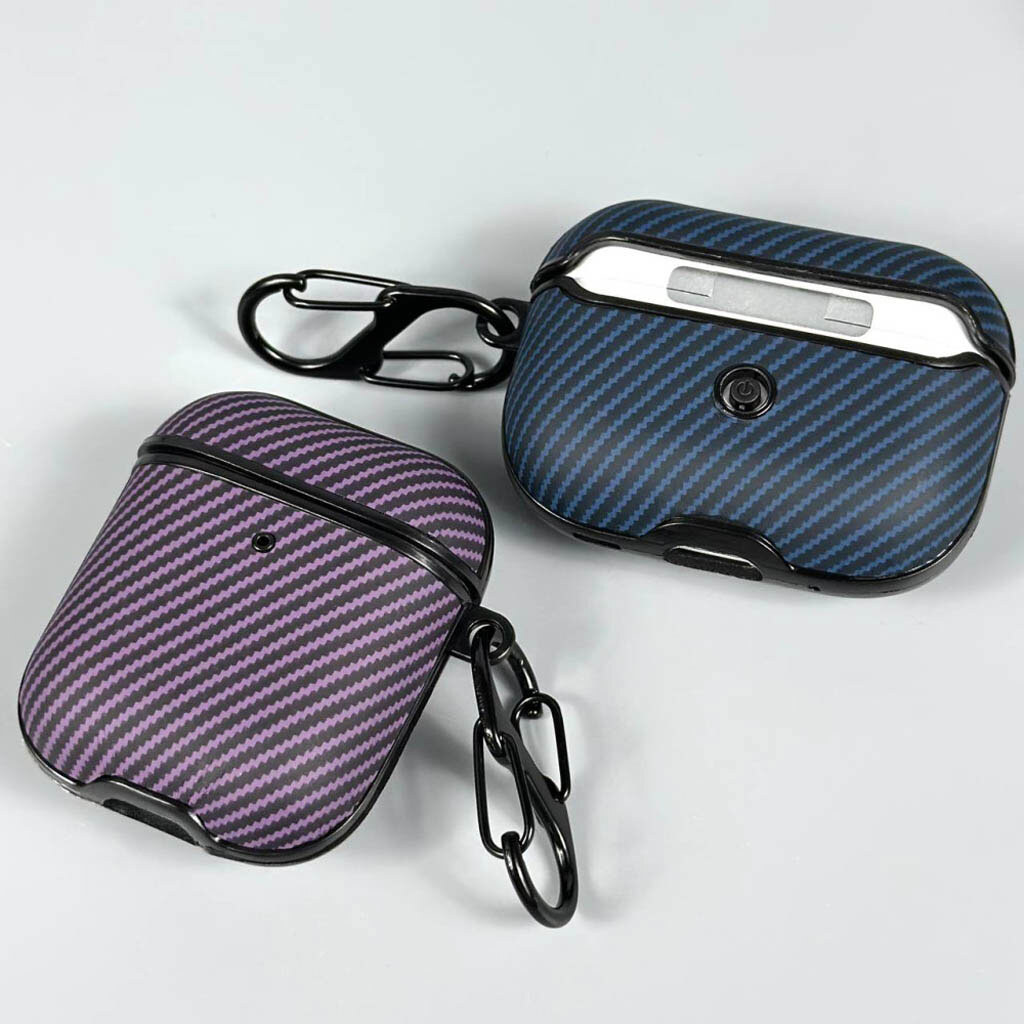 Чохол (накладка) Apple AirPods Pro 2, Carbon, Сірий - № 5 Чохол (накладка) Apple AirPods Pro 2, Carbon, Сірий - № 5