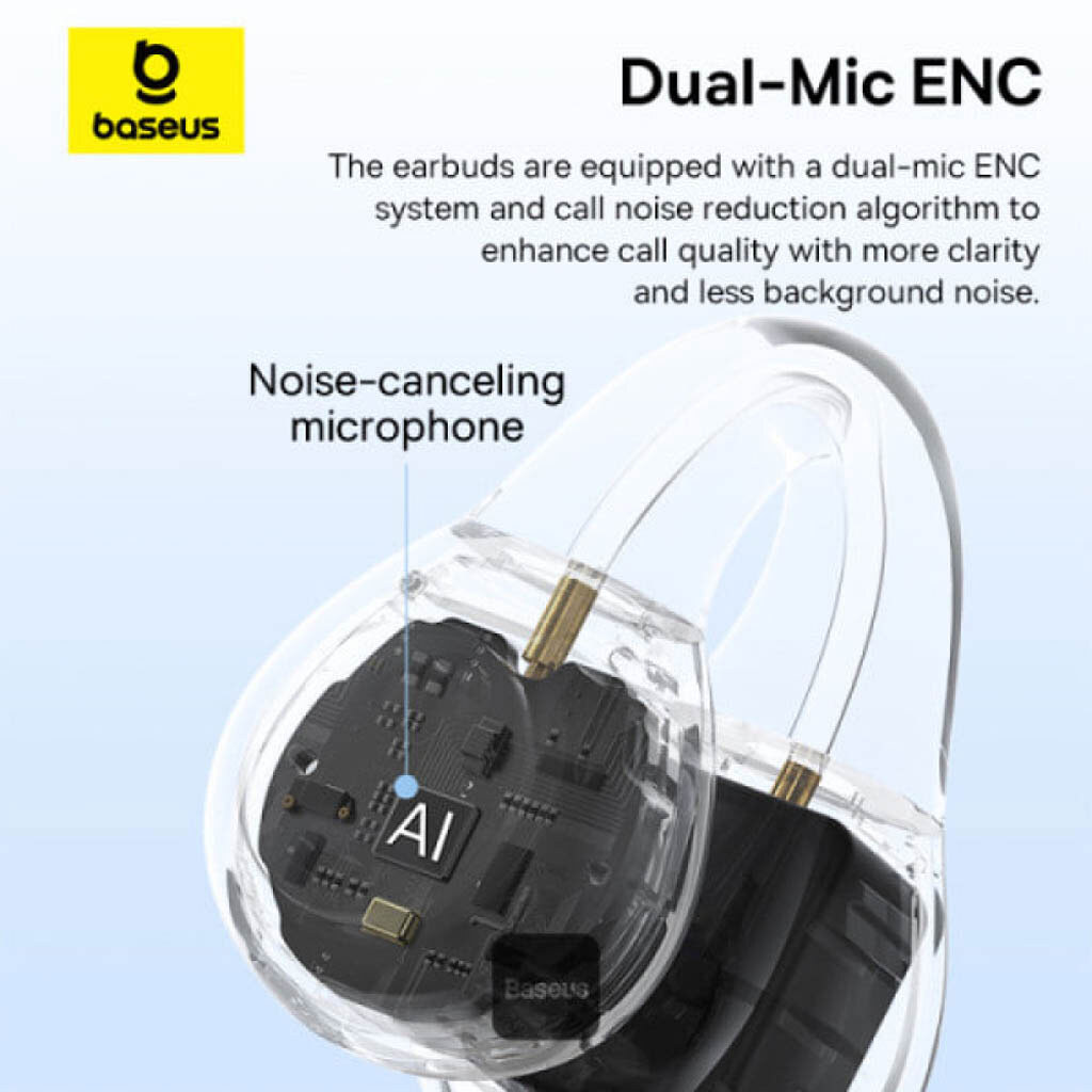 Bluetooth-гарнитура Baseus A00069101223-00 AirGo AS01 Open-Ear, Стерео, Черный - № 4 Bluetooth-гарнитура Baseus A00069101223-00 AirGo AS01 Open-Ear, Стерео, Черный - № 4