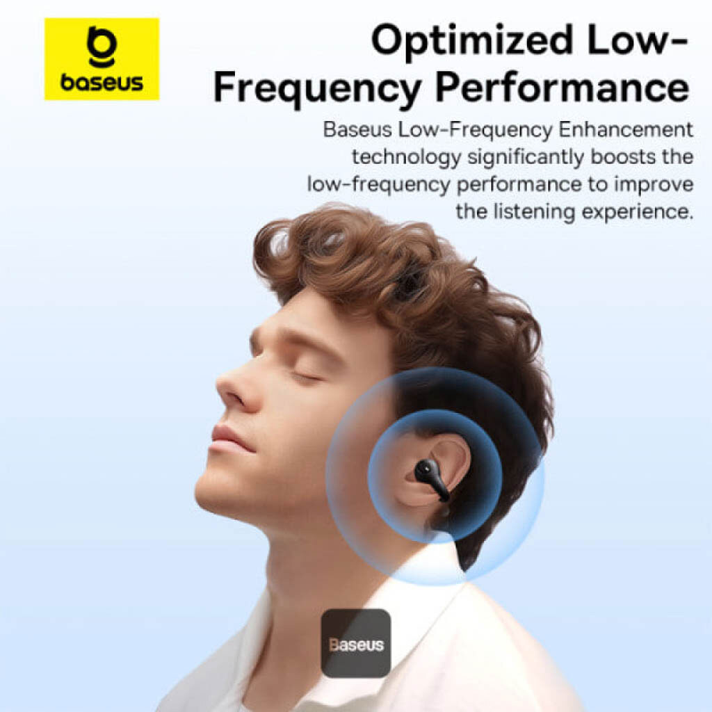 Bluetooth-гарнитура Baseus A00069101223-00 AirGo AS01 Open-Ear, Стерео, Черный - № 6 Bluetooth-гарнитура Baseus A00069101223-00 AirGo AS01 Open-Ear, Стерео, Черный - № 6