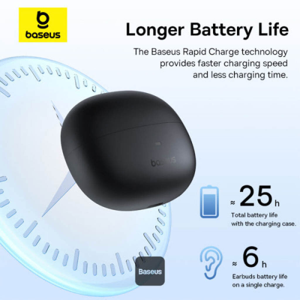 Bluetooth-гарнитура Baseus A00069101223-00 AirGo AS01 Open-Ear, Стерео, Черный - № 7 Bluetooth-гарнитура Baseus A00069101223-00 AirGo AS01 Open-Ear, Стерео, Черный - № 7