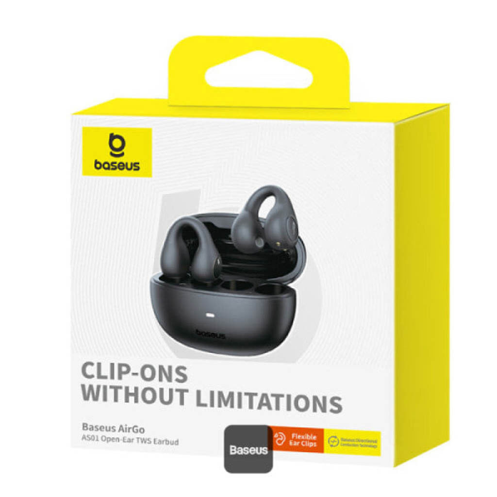 Bluetooth-гарнитура Baseus A00069101223-00 AirGo AS01 Open-Ear, Стерео, Черный - № 9 Bluetooth-гарнитура Baseus A00069101223-00 AirGo AS01 Open-Ear, Стерео, Черный - № 9