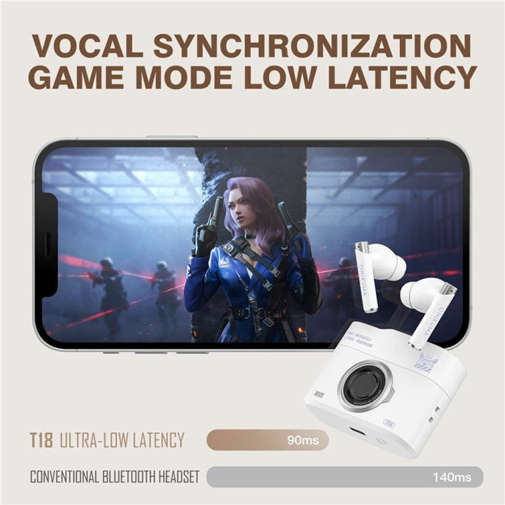 Bluetooth-гарнитура Onikuma T18 Camera, Стерео, Черный - № 6 Bluetooth-гарнитура Onikuma T18 Camera, Стерео, Черный - № 6