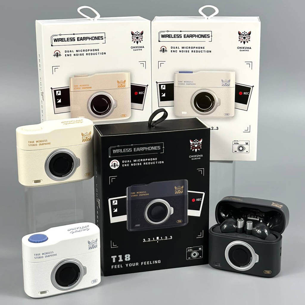 Bluetooth-гарнитура Onikuma T18 Camera, Стерео, Черный - № 9 Bluetooth-гарнитура Onikuma T18 Camera, Стерео, Черный - № 9