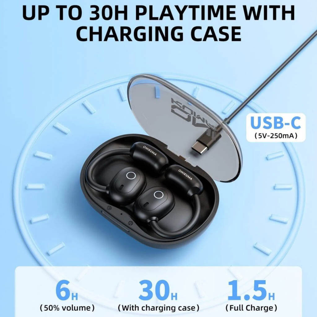 Bluetooth-гарнитура Onikuma T25, Стерео, Белый - № 2 Bluetooth-гарнитура Onikuma T25, Стерео, Белый - № 2