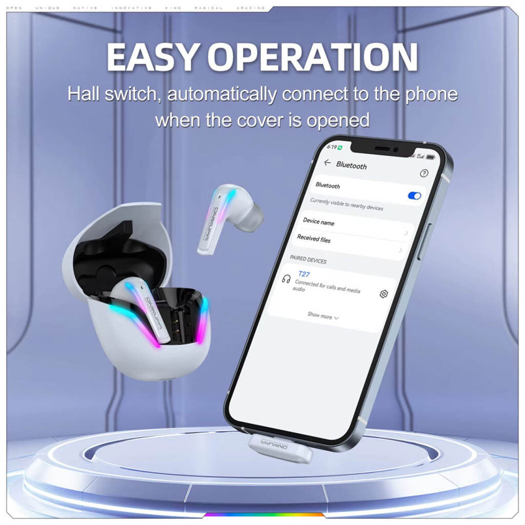 Bluetooth-гарнитура Onikuma T27, Стерео, Черный - № 4 Bluetooth-гарнитура Onikuma T27, Стерео, Черный - № 4