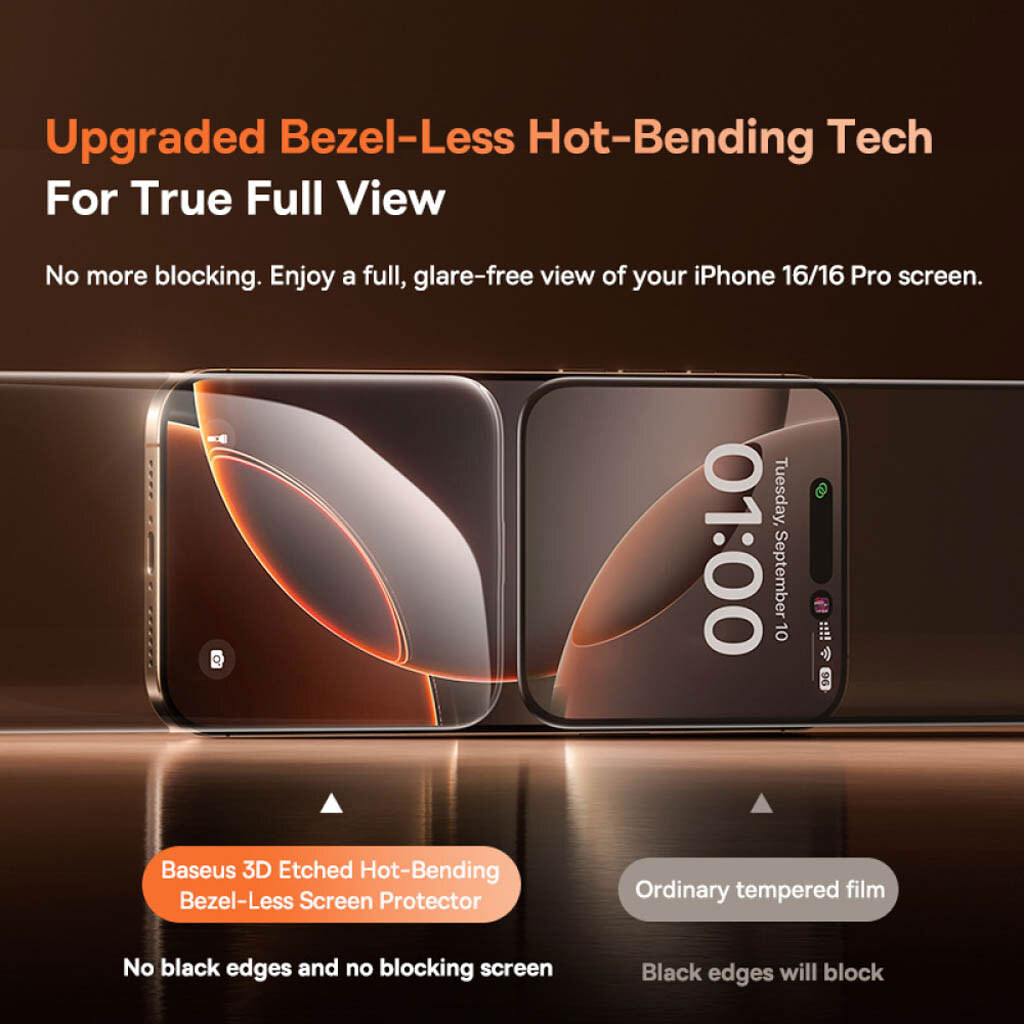 Защитное стекло Apple iPhone 15 Pro Max, Baseus, Прозрачный - № 3 Защитное стекло Apple iPhone 15 Pro Max, Baseus, Прозрачный - № 3