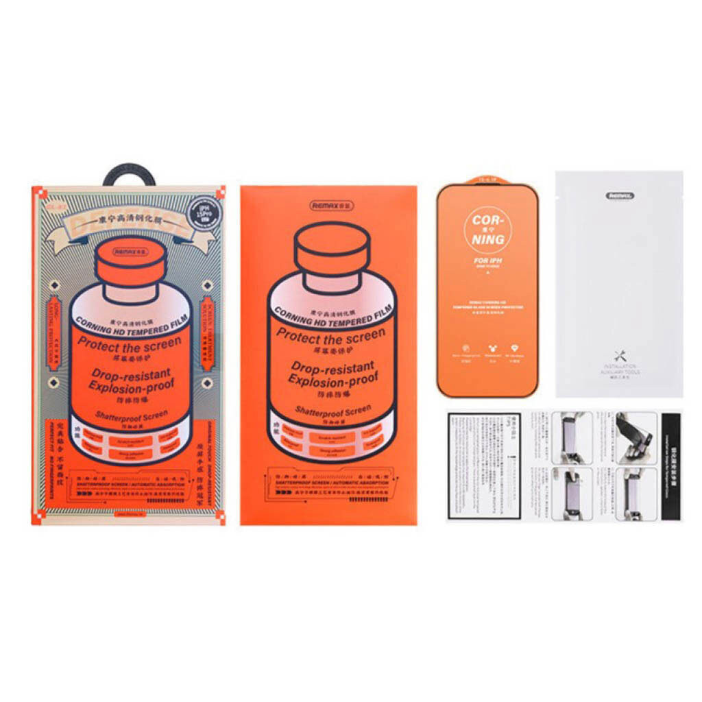 Защитное стекло Apple iPhone 17 Pro Max, Remax GL-83 Corning, Черный - № 6 Защитное стекло Apple iPhone 17 Pro Max, Remax GL-83 Corning, Черный - № 6