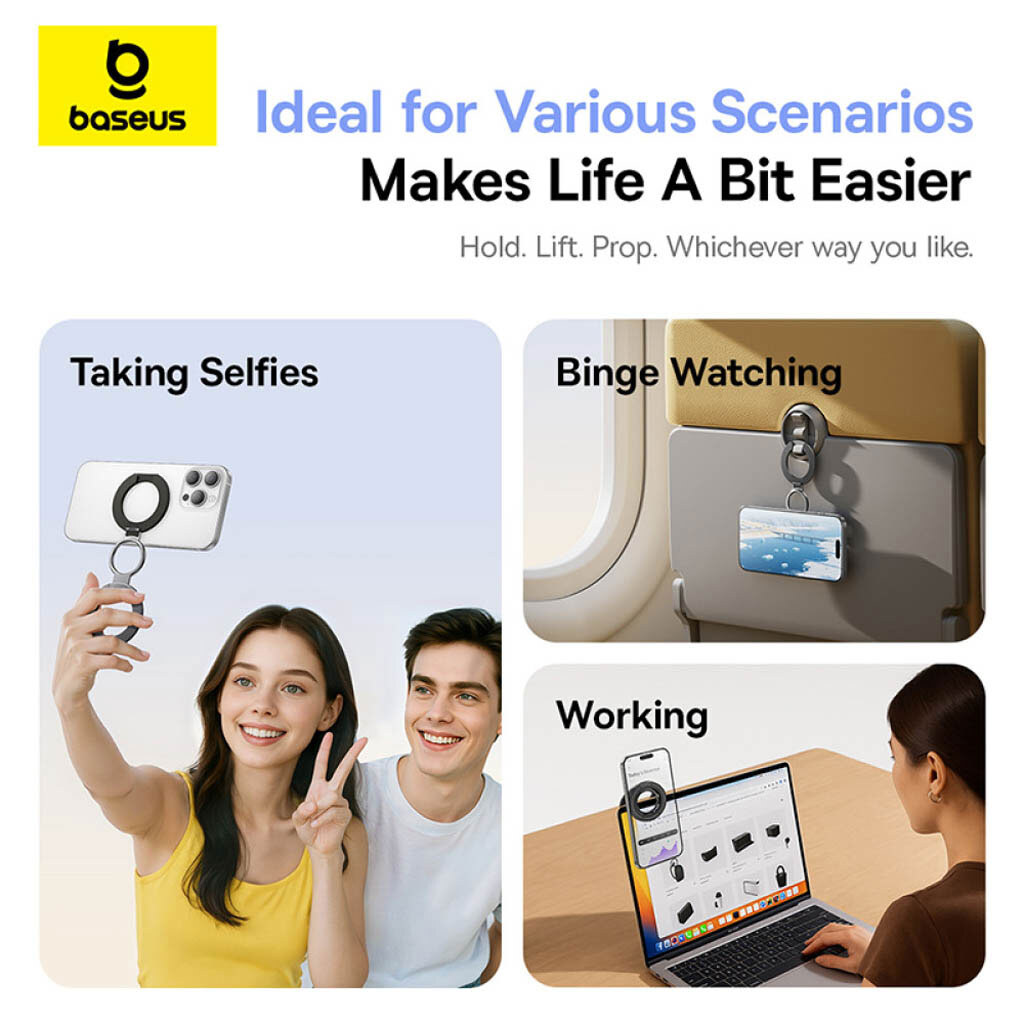 Кольцо-держатель Baseus Z0004800 MagPro 3, Черный - № 8 Кольцо-держатель Baseus Z0004800 MagPro 3, Черный - № 8