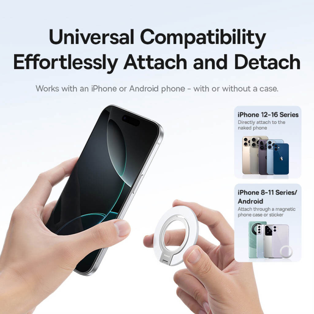 Кольцо-держатель Baseus Z0004701 MagPro 3 Ultra Slim, Черный - № 7 Кольцо-держатель Baseus Z0004701 MagPro 3 Ultra Slim, Черный - № 7