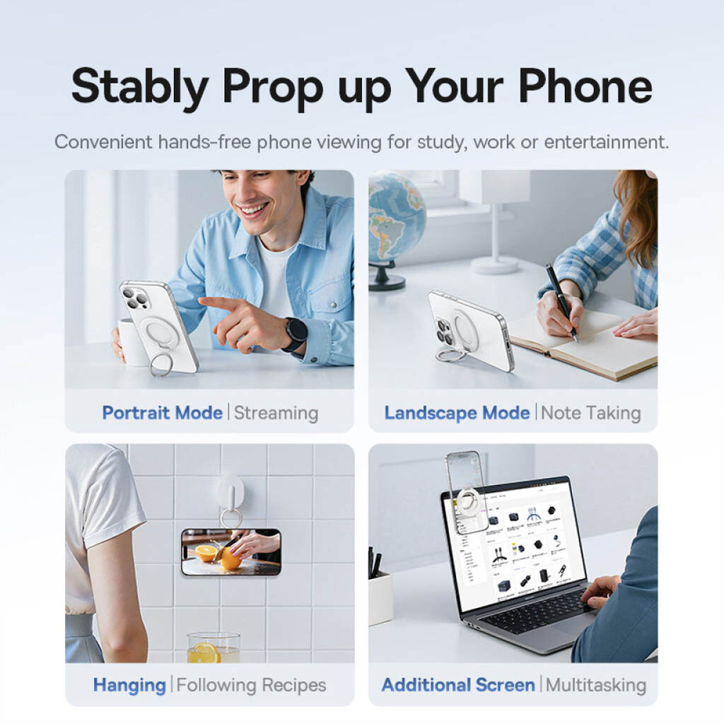 Кольцо-держатель Baseus Z0004701 MagPro 3 Ultra Slim, Черный - № 8 Кольцо-держатель Baseus Z0004701 MagPro 3 Ultra Slim, Черный - № 8