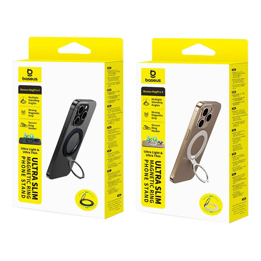 Кольцо-держатель Baseus Z0004701 MagPro 3 Ultra Slim, Черный - № 10 Кольцо-держатель Baseus Z0004701 MagPro 3 Ultra Slim, Черный - № 10