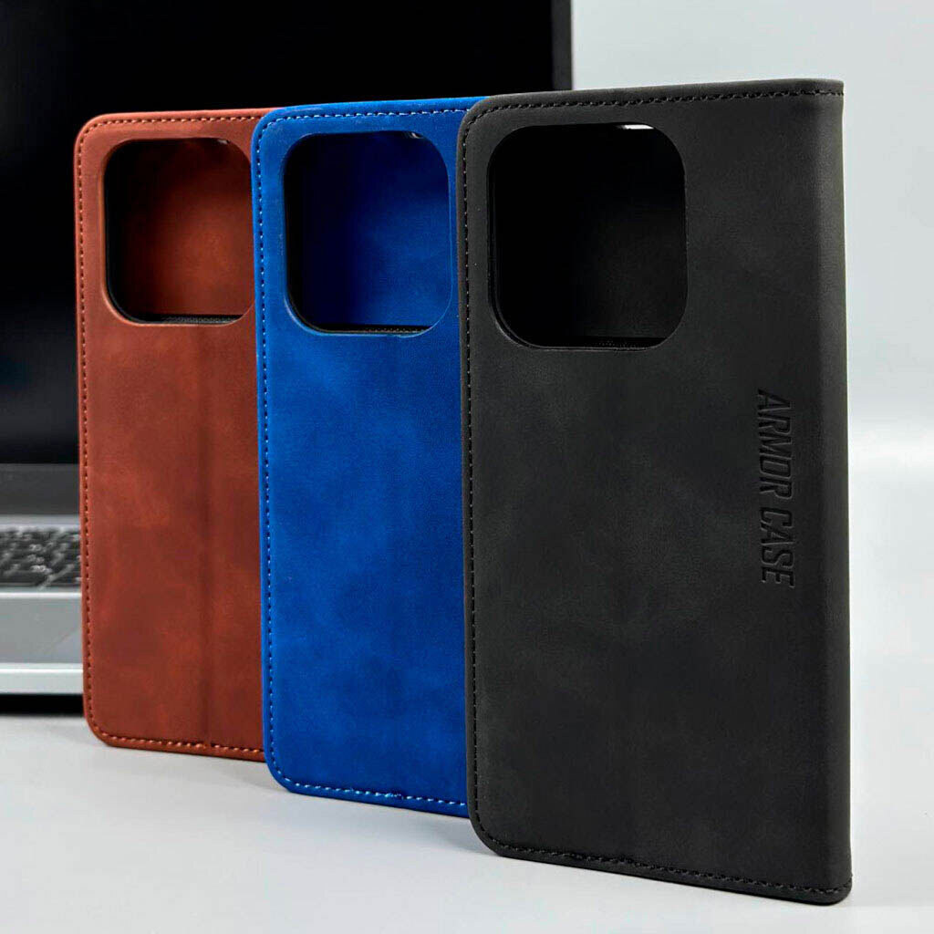 Чохол (книжка) Xiaomi Redmi 15, Armor Case, Чорний - № 4 Чохол (книжка) Xiaomi Redmi 15, Armor Case, Чорний - № 4