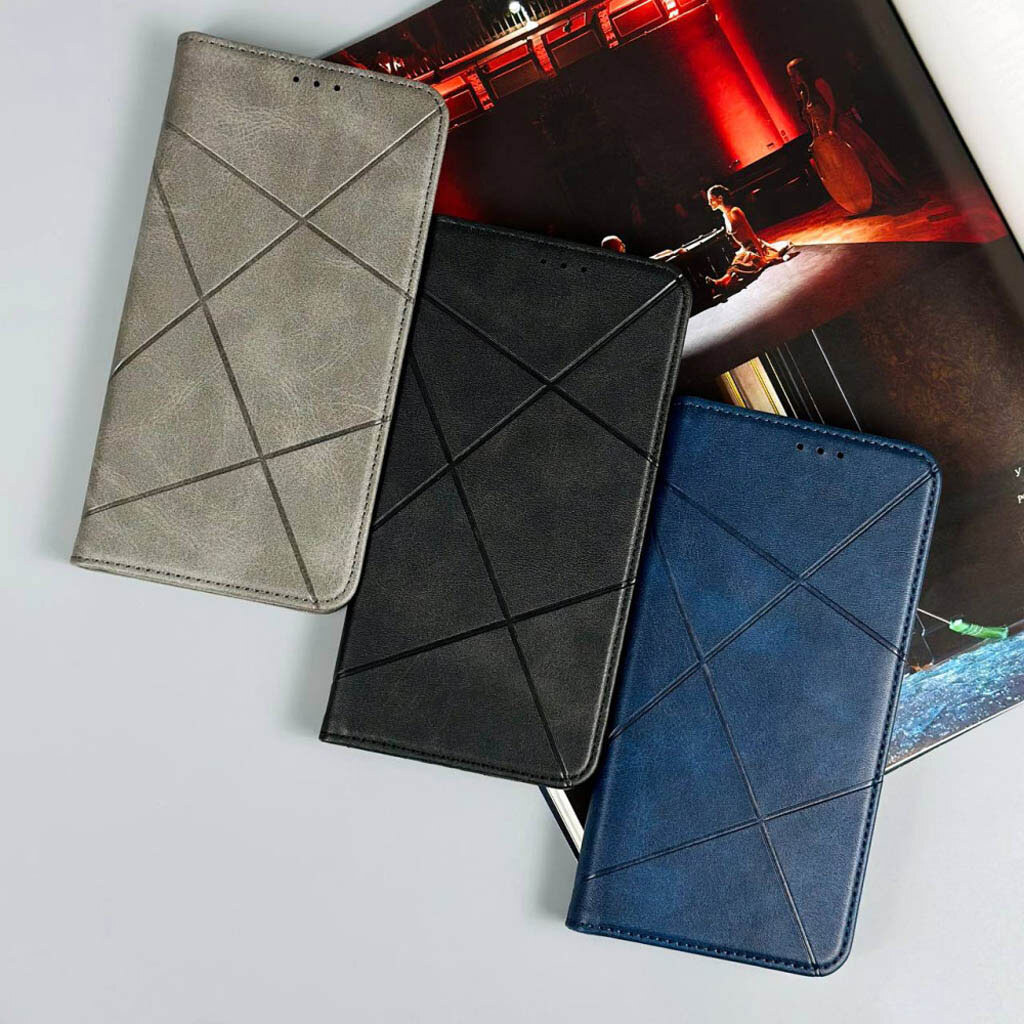 Чехол (книжка) Xiaomi Poco C85 / Redmi 15C, Business Leather, Красный - № 7 Чехол (книжка) Xiaomi Poco C85 / Redmi 15C, Business Leather, Красный - № 7