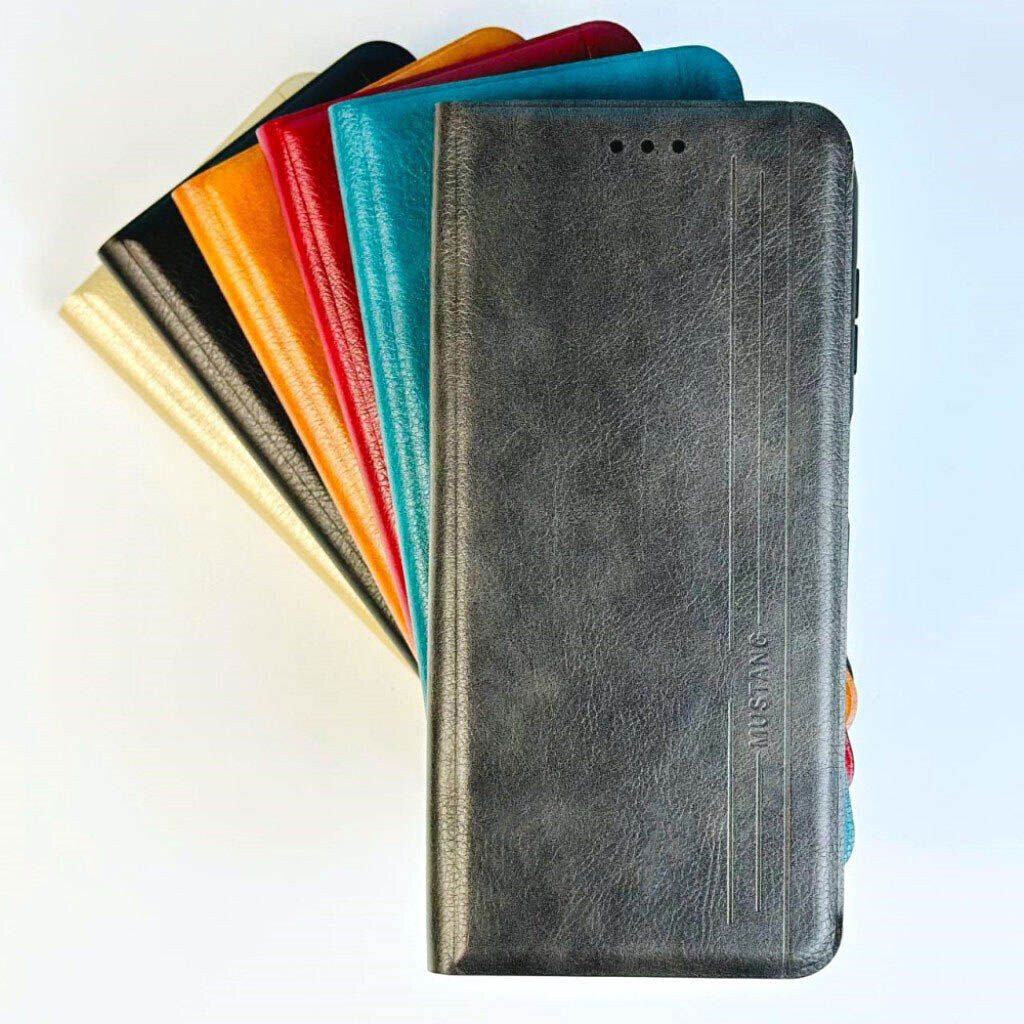 Чехол (книжка) Xiaomi Redmi Note 15 Pro, Mustang Matte Black, Бирюзовый - № 6 Чехол (книжка) Xiaomi Redmi Note 15 Pro, Mustang Matte Black, Бирюзовый - № 6