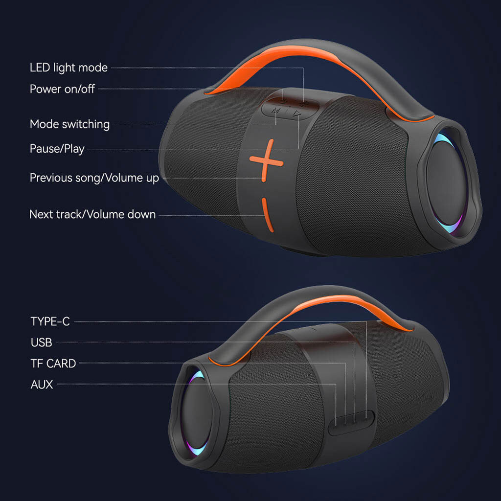 Портативная колонка Sing-e ZQS P50, Черный - № 6 Портативная колонка Sing-e ZQS P50, Черный - № 6