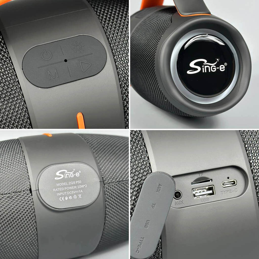 Портативная колонка Sing-e ZQS P50, Черный - № 7 Портативная колонка Sing-e ZQS P50, Черный - № 7