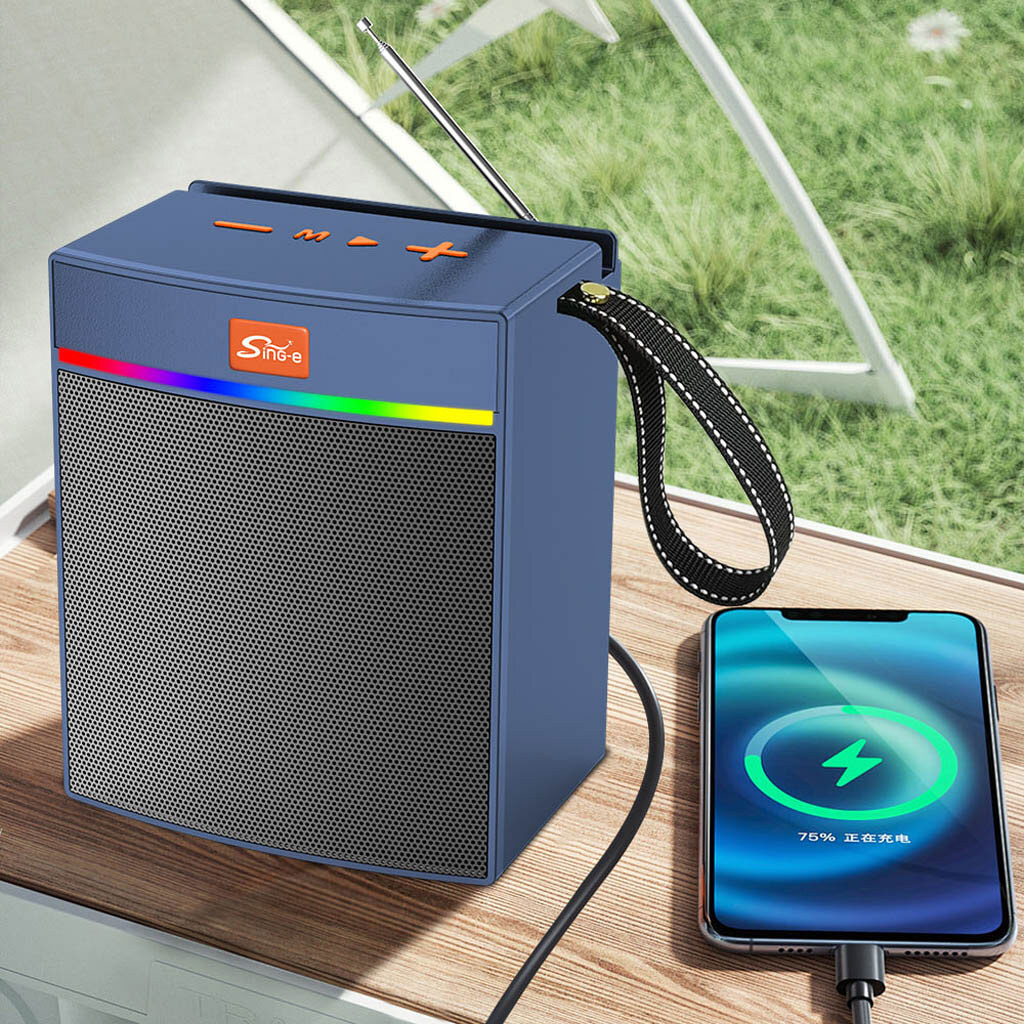 Портативная колонка Sing-e ZQS-822, Черный - № 7 Портативная колонка Sing-e ZQS-822, Черный - № 7