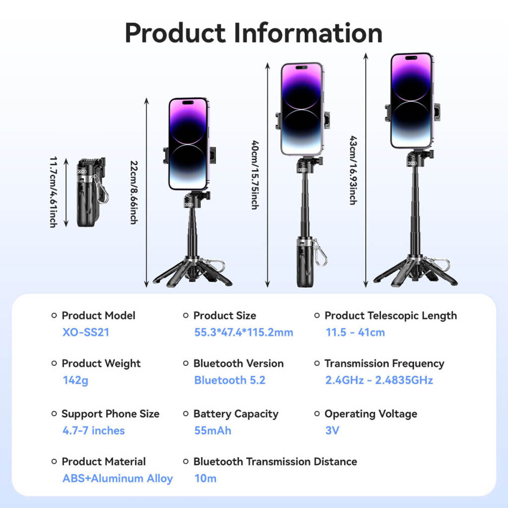 Штатив XO SS21 (LW), Чорний - № 11 Штатив XO SS21 (LW), Чорний - № 11