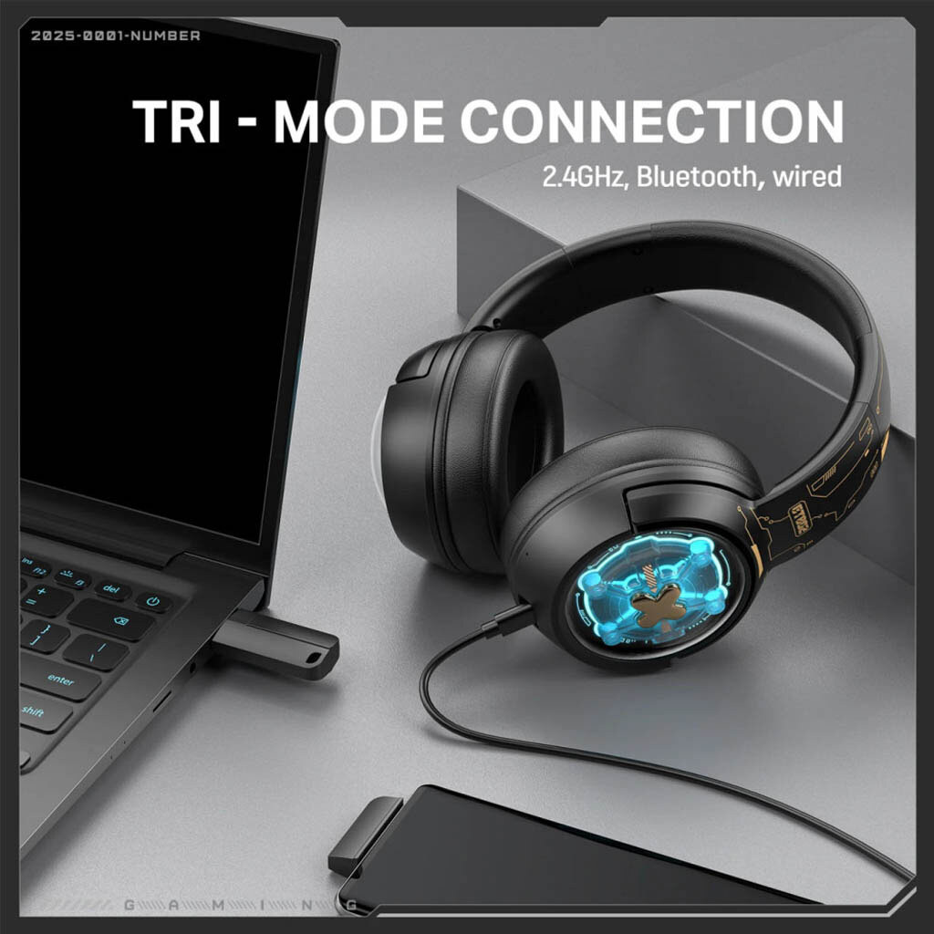 Bluetooth-гарнитура Onikuma GT802 Gaming, Стерео, Черный - № 5 Bluetooth-гарнитура Onikuma GT802 Gaming, Стерео, Черный - № 5