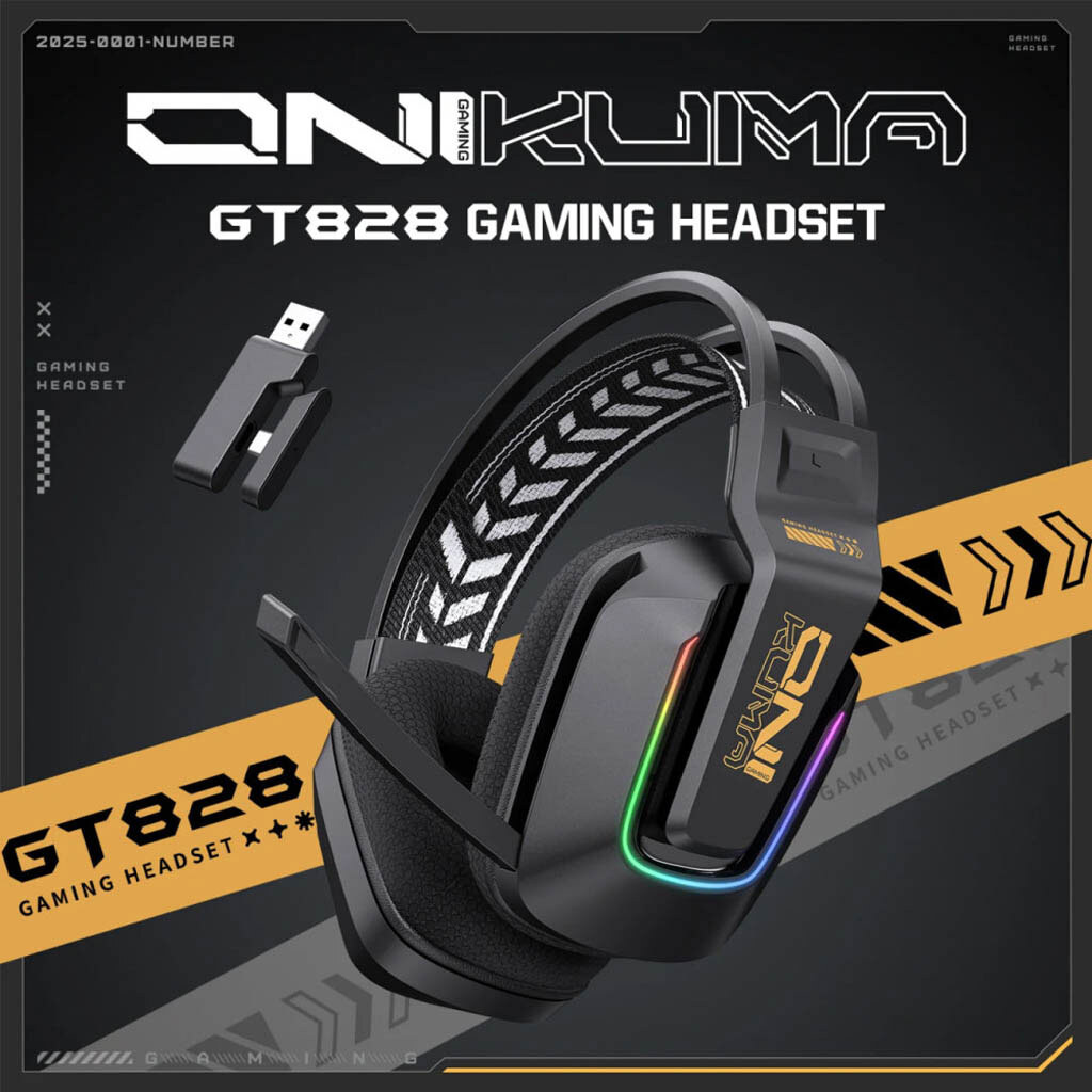 Bluetooth-гарнитура Onikuma GT828 Gaming, Стерео, Черный - № 4 Bluetooth-гарнитура Onikuma GT828 Gaming, Стерео, Черный - № 4