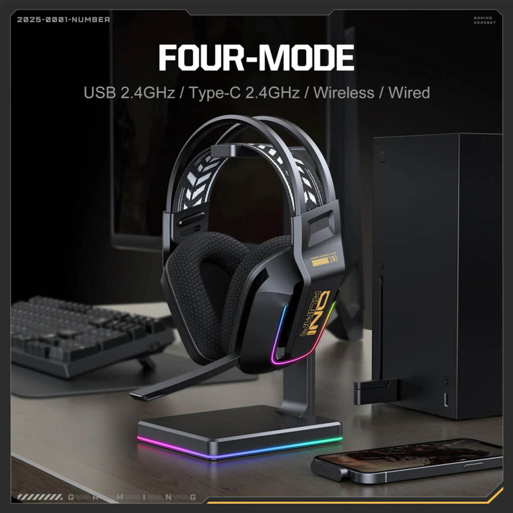 Bluetooth-гарнитура Onikuma GT828 Gaming, Стерео, Черный - № 5 Bluetooth-гарнитура Onikuma GT828 Gaming, Стерео, Черный - № 5