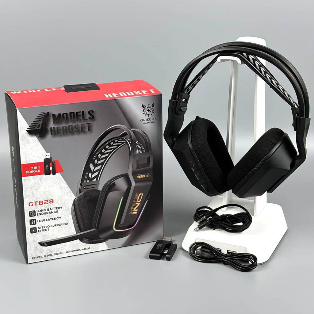 Bluetooth-гарнитура Onikuma GT828 Gaming, Стерео, Черный - № 10 Bluetooth-гарнитура Onikuma GT828 Gaming, Стерео, Черный - № 10