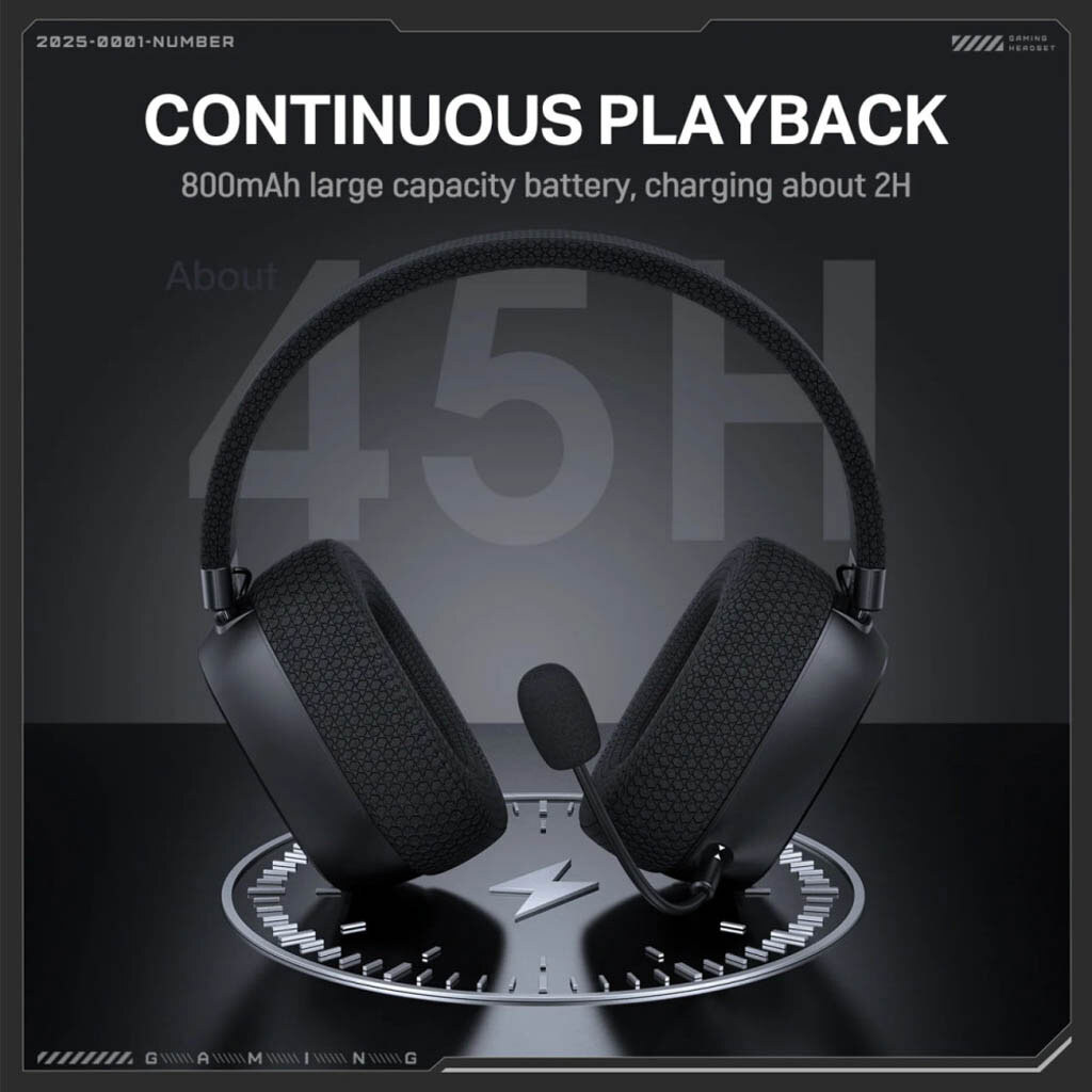 Bluetooth-гарнитура Onikuma GT839 Gaming, Стерео, Черный - № 6 Bluetooth-гарнитура Onikuma GT839 Gaming, Стерео, Черный - № 6