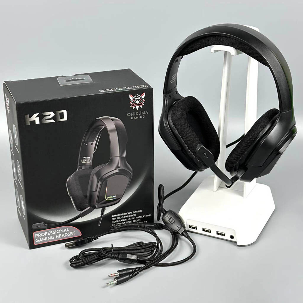 Bluetooth-гарнитура Onikuma K20, Стерео, Черный - № 10 Bluetooth-гарнитура Onikuma K20, Стерео, Черный - № 10