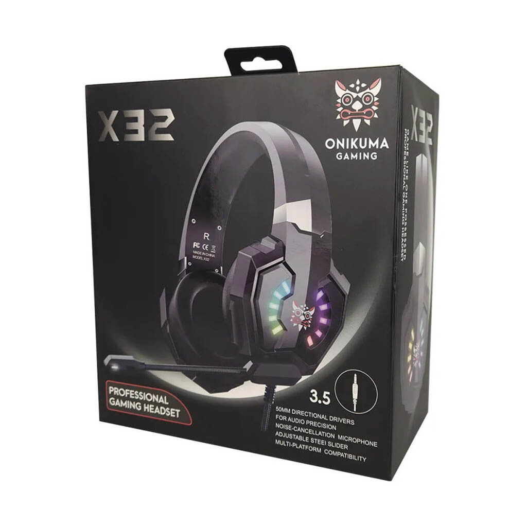 Bluetooth-гарнітура Onikuma X32, Стерео, Чорний - № 9 Bluetooth-гарнітура Onikuma X32, Стерео, Чорний - № 9