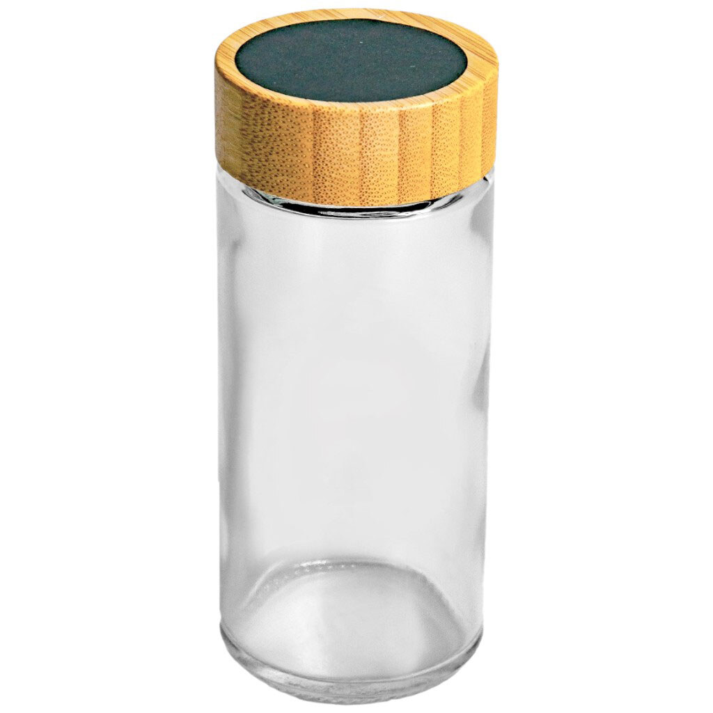 Ємність для спецій скляна з дерев'яною кришкою Vittora 100 мл - № 1 Ємність для спецій скляна з дерев'яною кришкою Vittora 100 мл - № 1