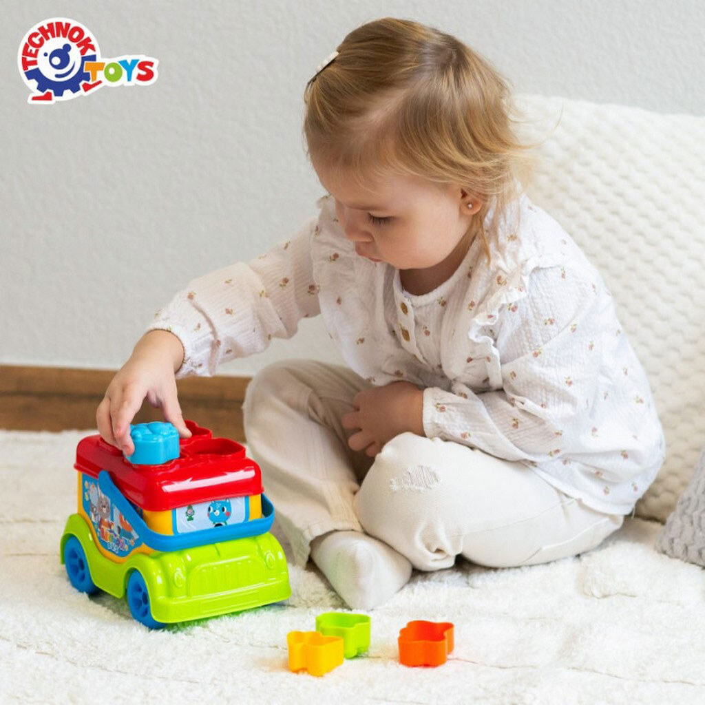 Іграшка-сортер дитяча пластикова "Автобус", Технок - № 5 Іграшка-сортер дитяча пластикова "Автобус", Технок - № 5