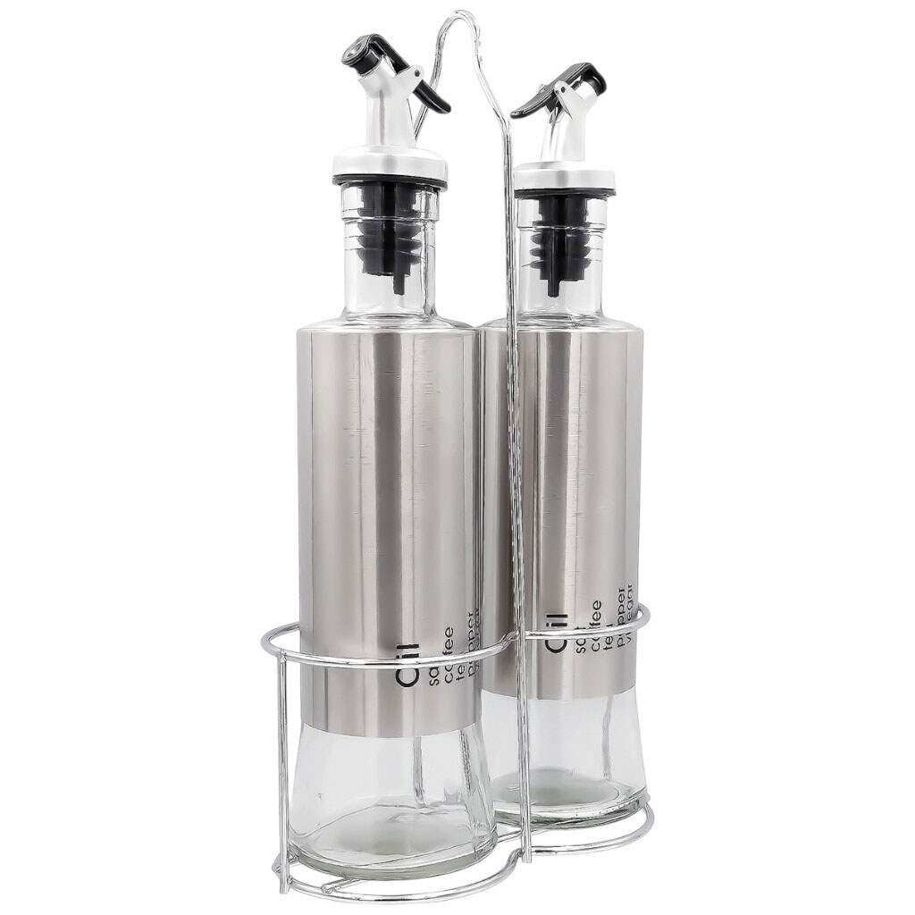 Набір пляшок для олії, оцту на підставці - № 2 Набір пляшок для олії, оцту на підставці - № 2