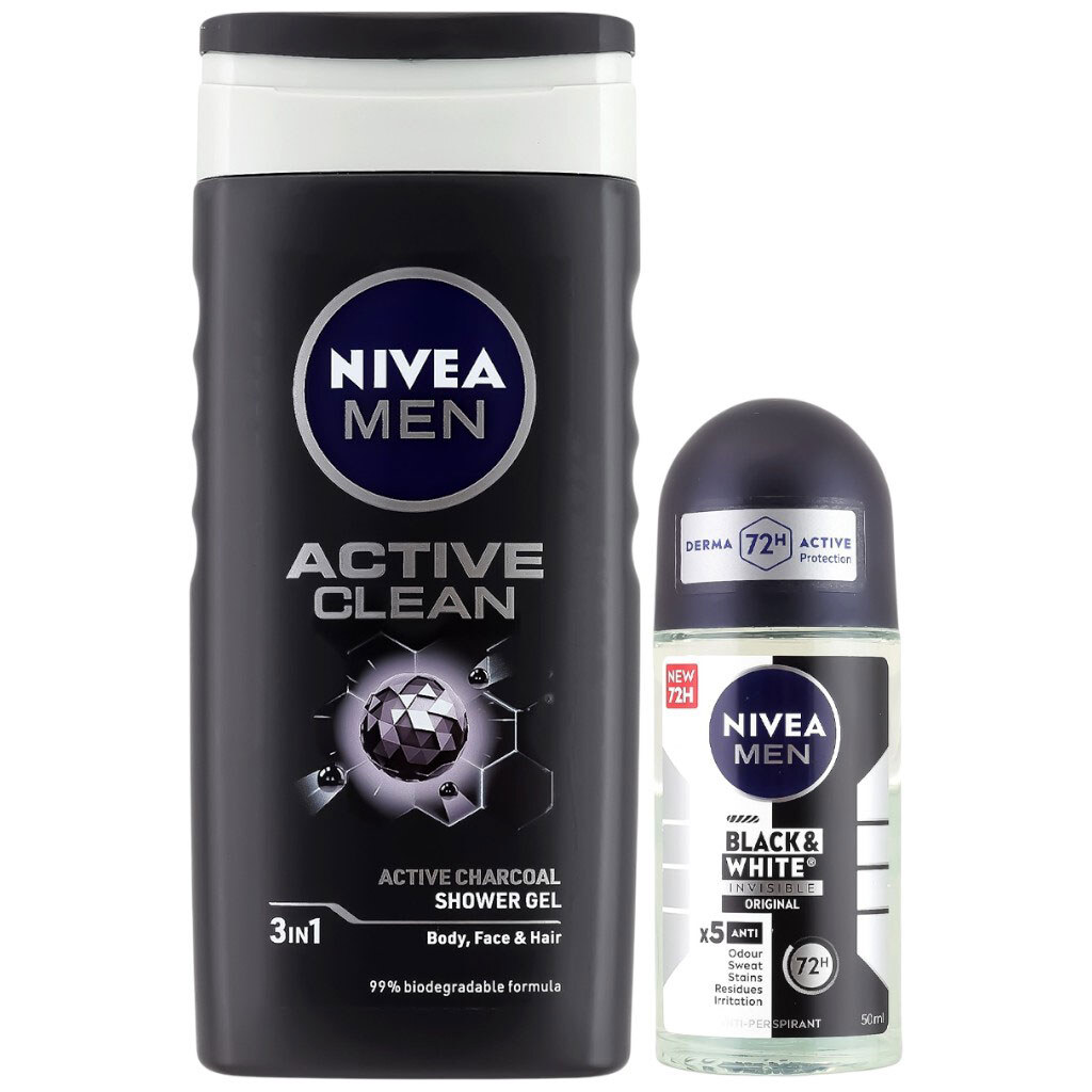 Набір подарунковий чоловічий NIVEA ACTIVE YOU: гель для душу, антиперспірант - № 2 Набір подарунковий чоловічий NIVEA ACTIVE YOU: гель для душу, антиперспірант - № 2